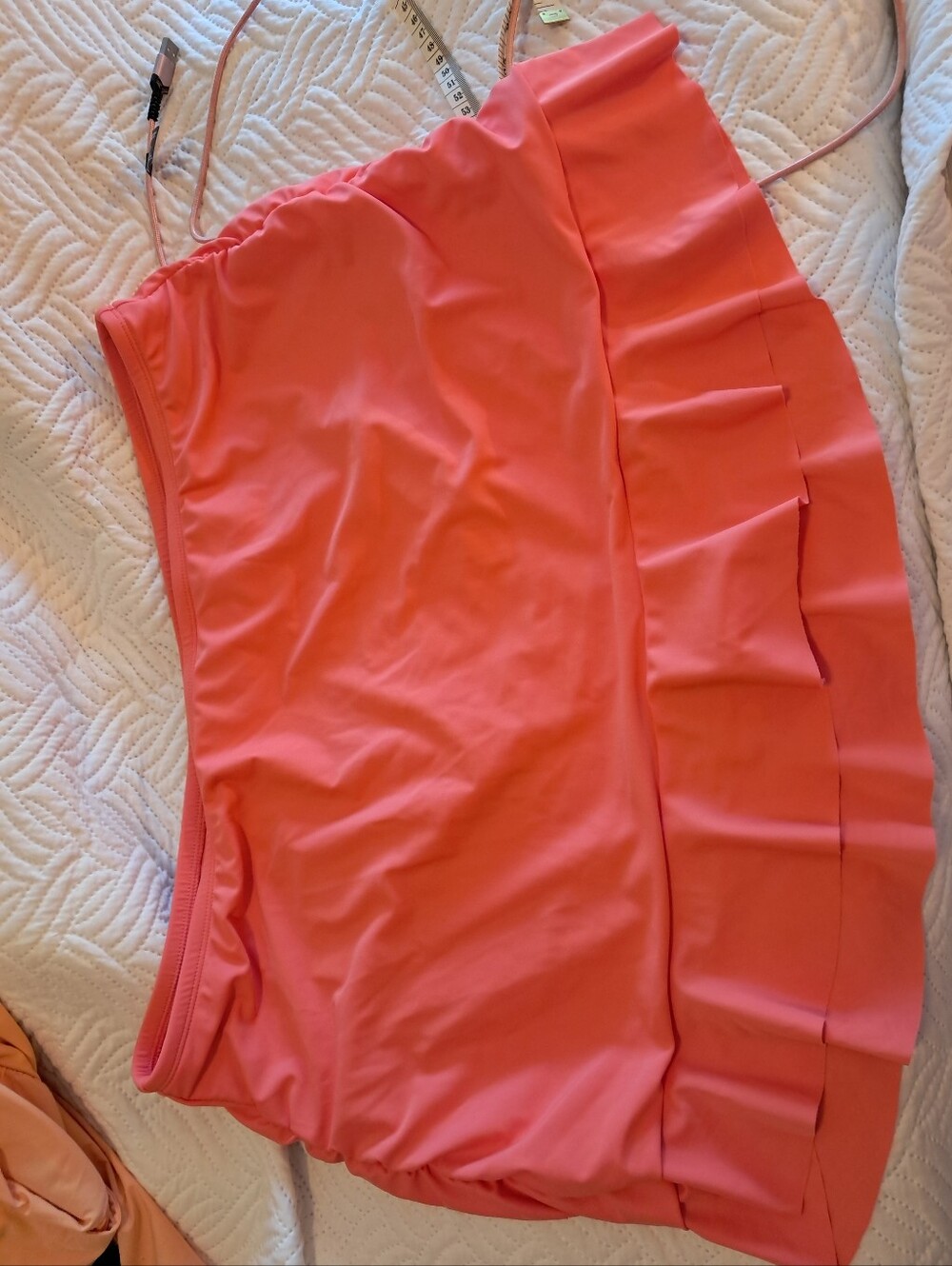 Liz Claiborne Coral Ruffle Swim Skirt 24w